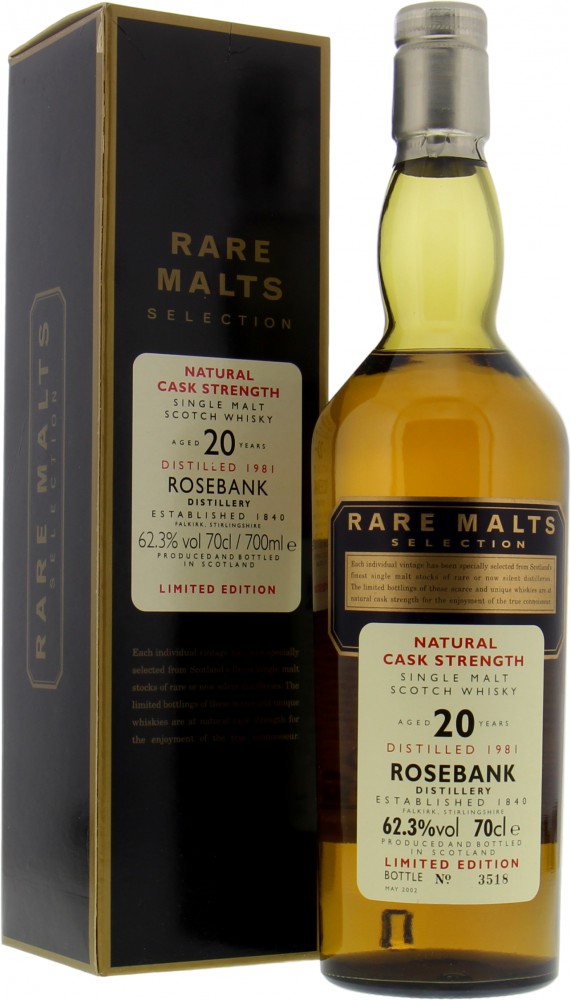 Rosebank - 20 Years Old Rare Malts Selection 62.3% 1981 In Original Box 10029