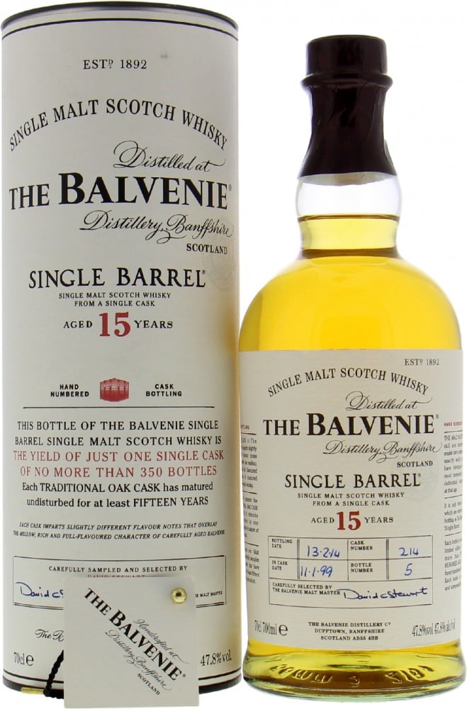 Balvenie - 15 Years Old Single Barrel 214 47.8% 1999 In Original Container