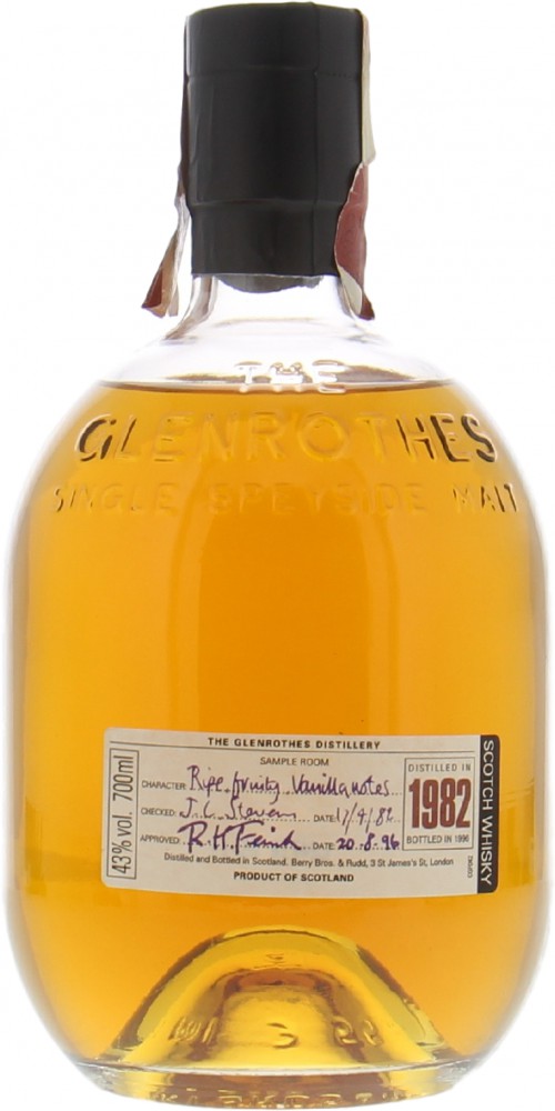 Glenrothes - 1982 Approved: 20.08.96 43% 1982 NO Original Container Included 10036