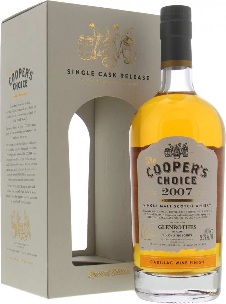 Glenrothes - 12 Years Old Cooper's Choice 56.3% 2007 In Original Box