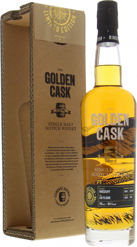 Macduff - 26 Years Old The Golden Cask Reserve Cask CM251 64.1% 1992 In Original Box