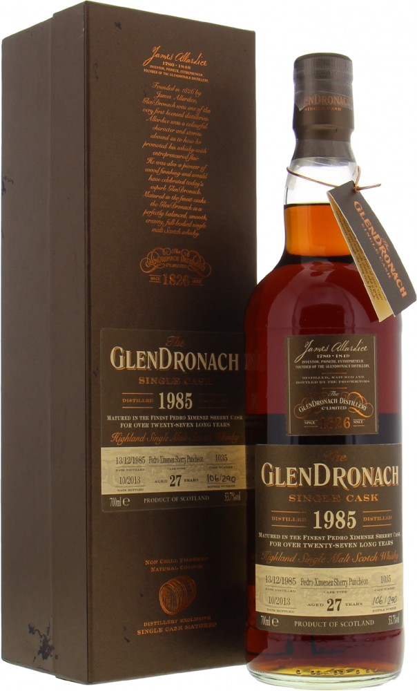 Glendronach - 27 Years Old Single Cask Batch 9 Cask 1035 53.7% 1985 In original Box 10038