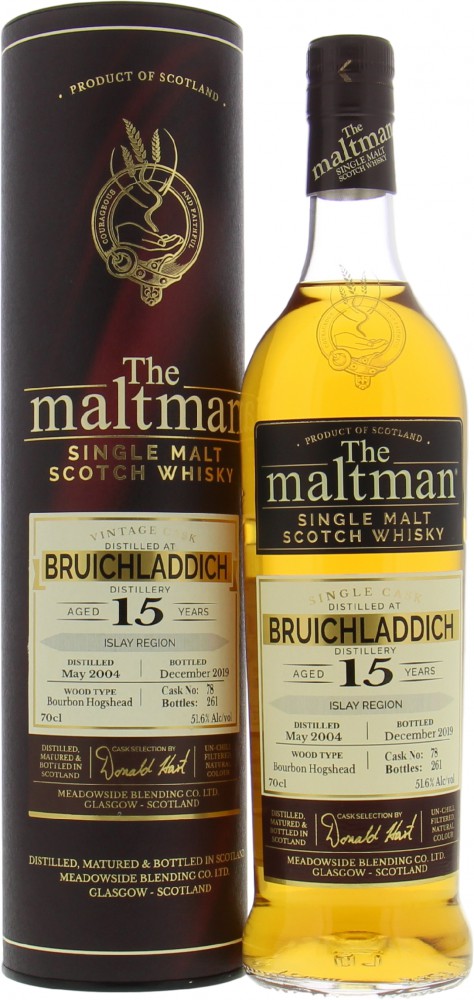 Bruichladdich - 15 Years Old The Maltman Cask 78 51.6% 2004 In original Container