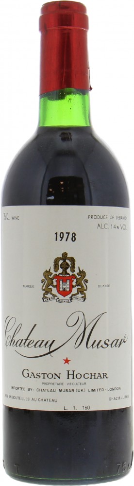 Chateau Musar - Chateau Musar 1978 Base of neck or better