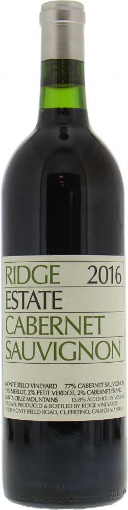 Ridge - Cabernet Sauvignon Estate 2016 Perfect