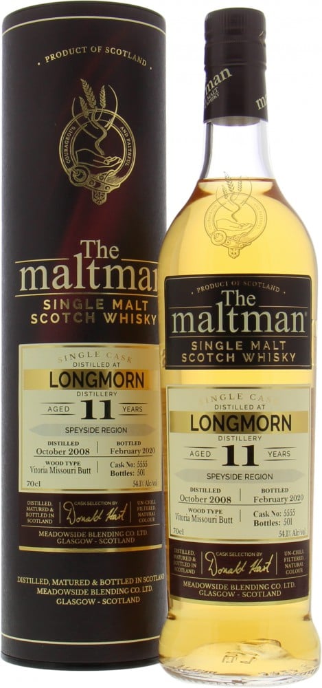 Longmorn - 11 Years Old The Maltman Cask 5555 54.1% 2008
