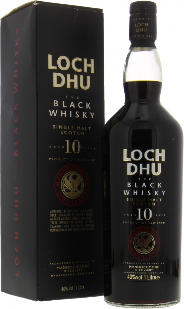 Mannochmore - Loch Dhu 10 Years Old Black Whisky 40% NV No Original Container Included!