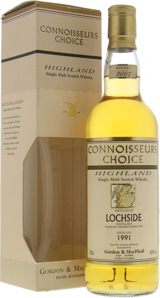 Lochside - 1991 Gordon & MacPhail Connoisseurs Choice 43% 1991 In Original Box