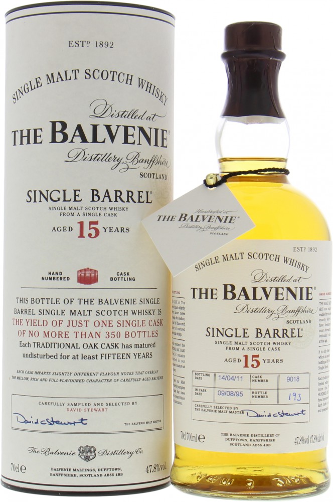 Balvenie - 15 Years Old Single Barrel Cask 9018 47.8% 1995 In Original Container