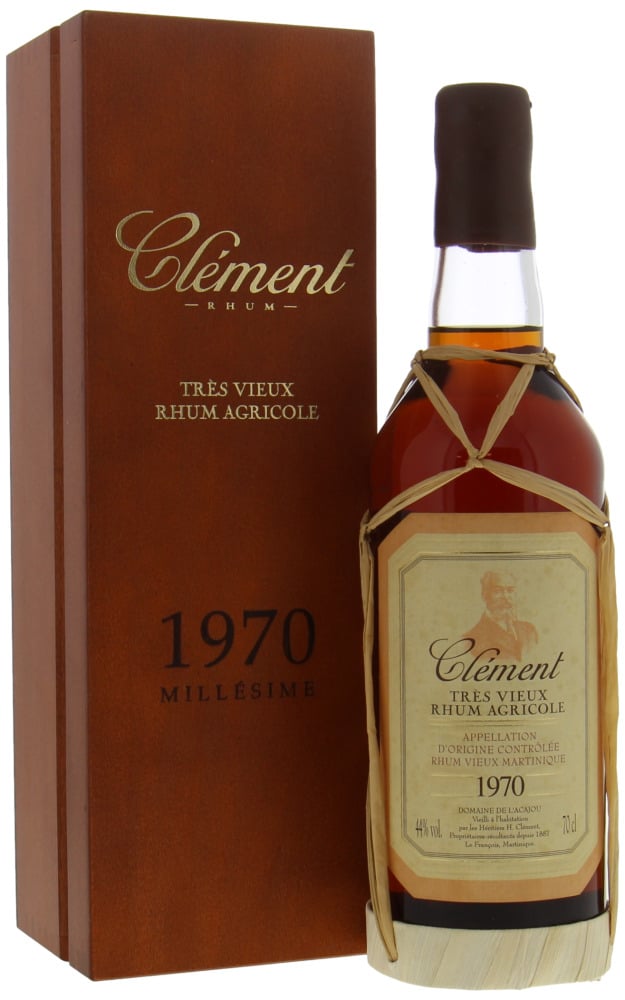 Clement - Tres Vieux Rhum Agricole 1970 44% 1970 In Original Wooden Case