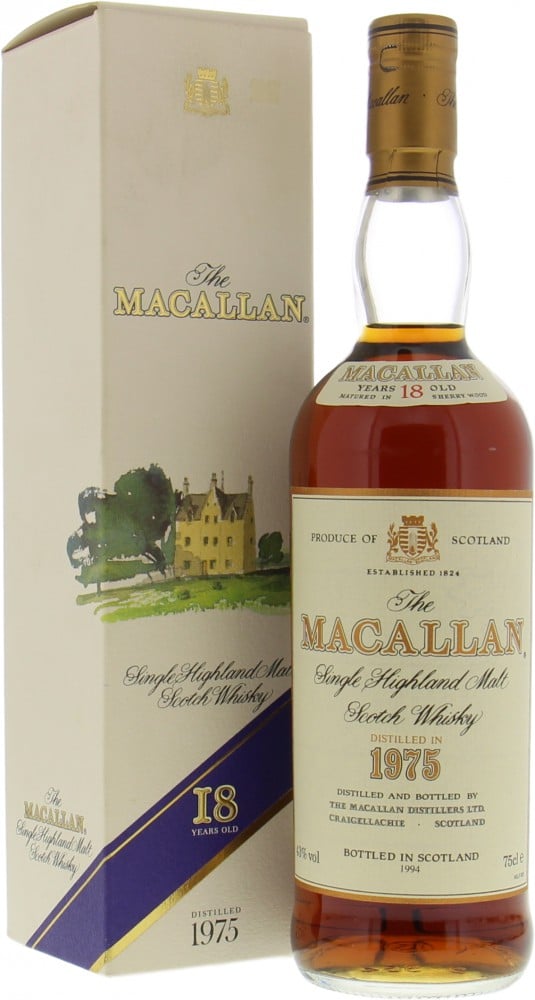 Macallan - 18 Years Old Vintage 1975 43% 1975 In Original Box