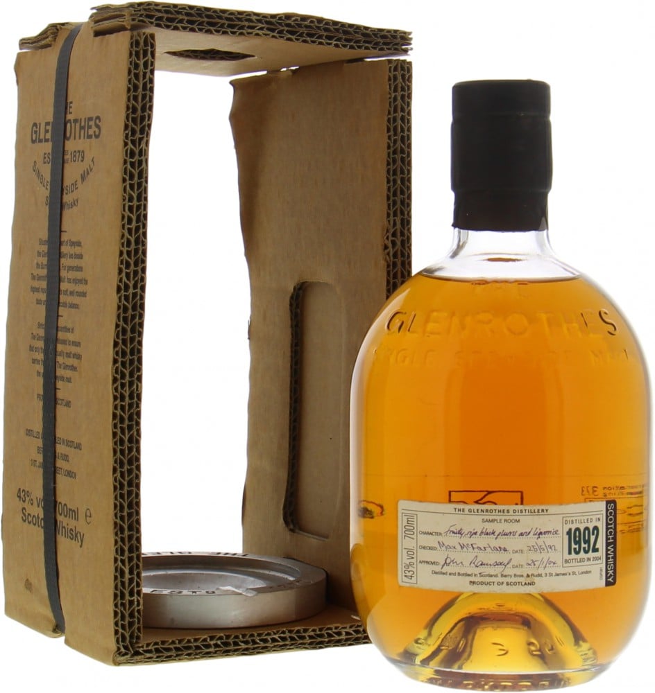 Glenrothes - 1992 Approved 25.01.2004 43% 1992 Damaged Box and label