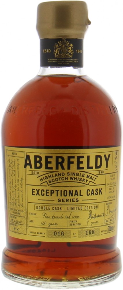 Aberfeldy - 20 Years Old Exceptional Cask Series Cask 02075 + 4 52.8% 1996 No Orginal container included! 10046