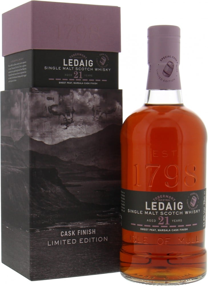 Ledaig - 21 Years Old Cask Finish Limited Edition 55.8% 1998 In Original Box