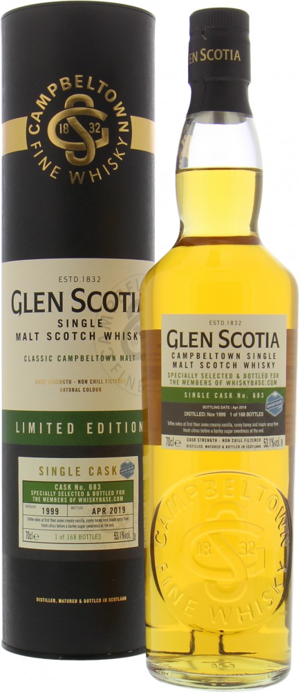 Glen Scotia  - 19 Years Old Single Cask 683 53.1% 1999 In Orginal Container