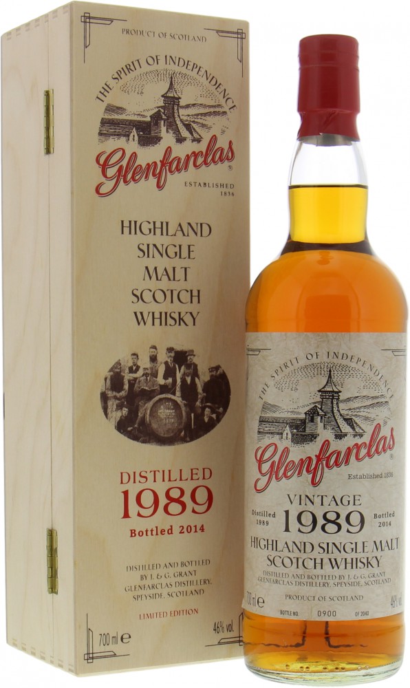 Glenfarclas - 1989 Vintage 46% 1989 In Original Wooden Case