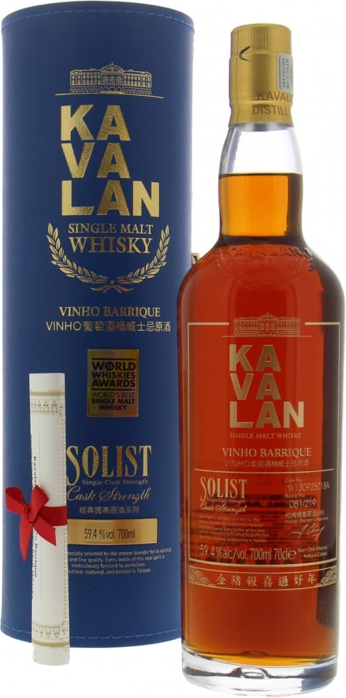 Kavalan - Solist Vinho Barrique Cask W130925018A 59.4% 2013 In Original Container