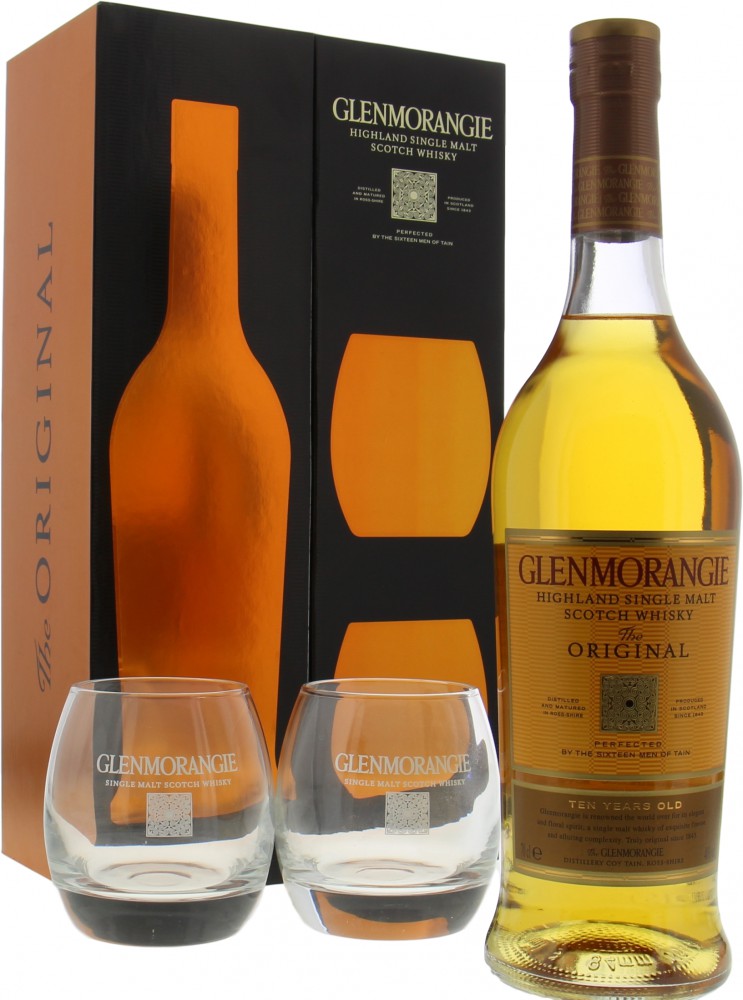 Glenmorangie - The Original 10 Years Old Coffret with 2 Tumblers 40% NV In Orginal Box