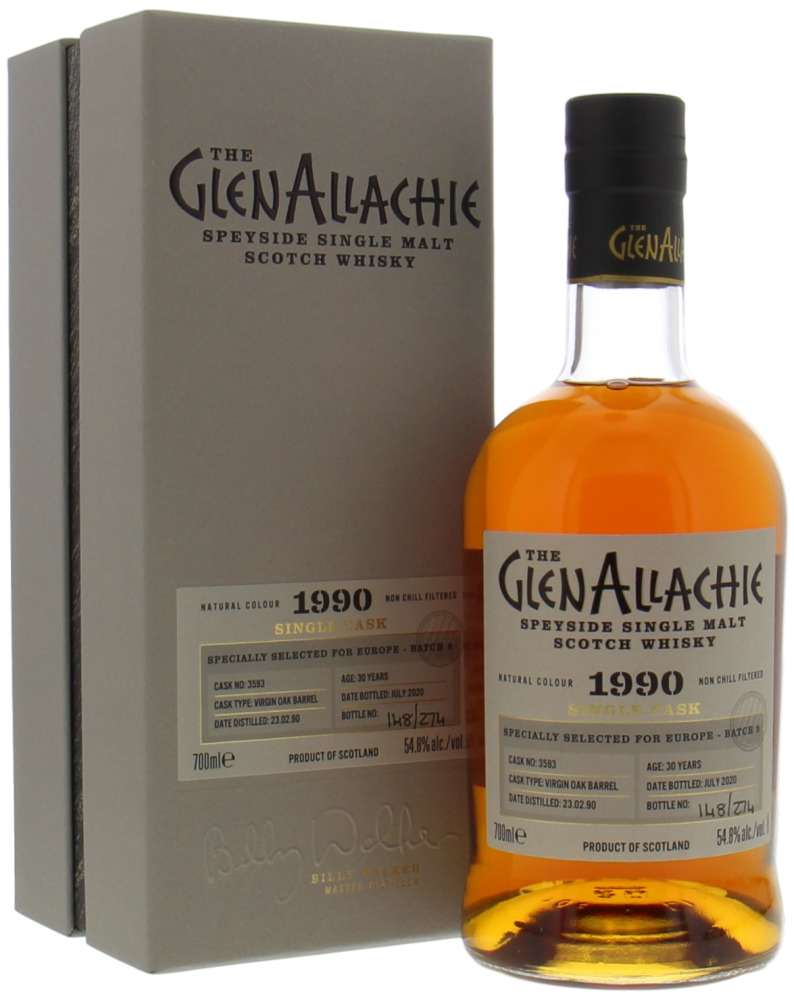 Glenallachie - 30 Years Old Batch 3 for Europe Cask 3593 54.8% 1990 In Original Box