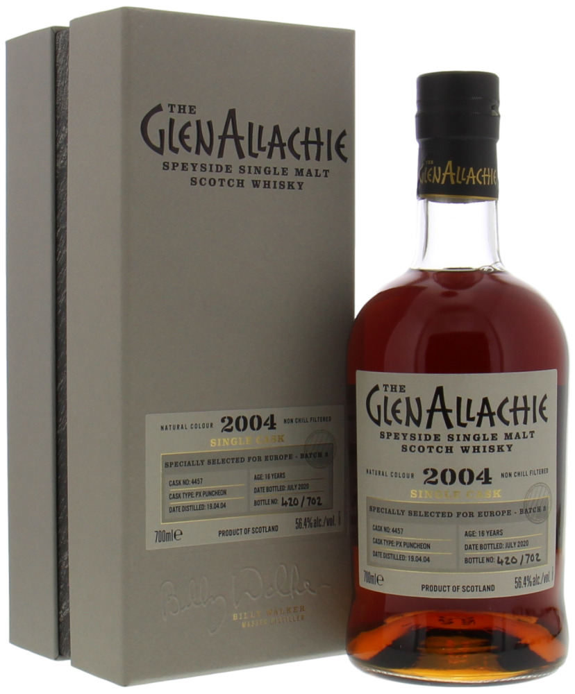 Glenallachie - 16 Years Old Batch 3 for Europe Cask 4457 56.4% 2004 In Original Box