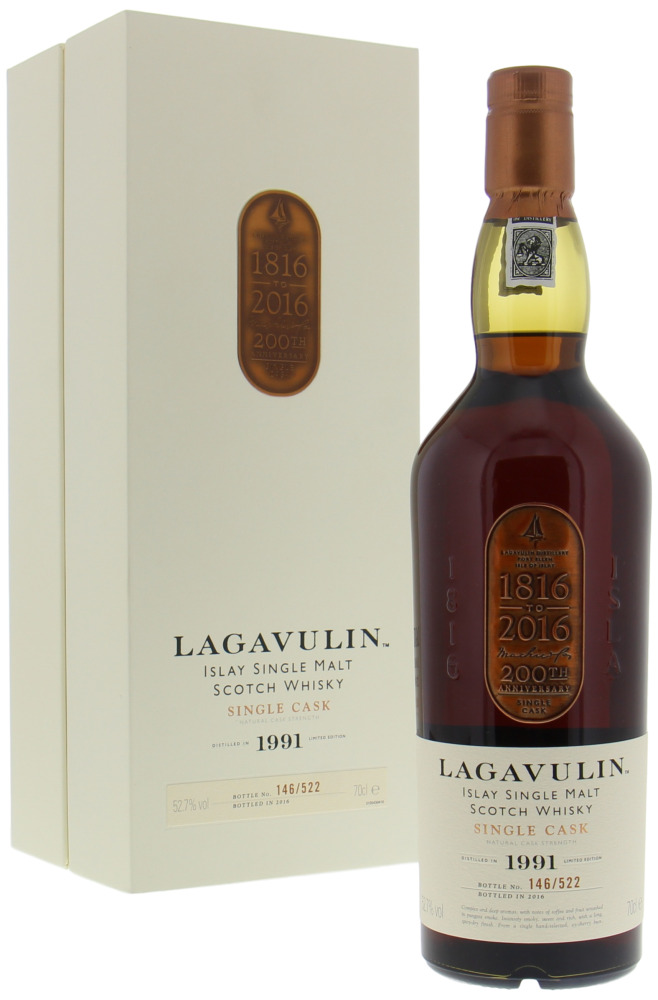 Lagavulin - 24 Years Old 200th Anniversary Charity Bottling 52.7% 1991 In Orginal Box 10047