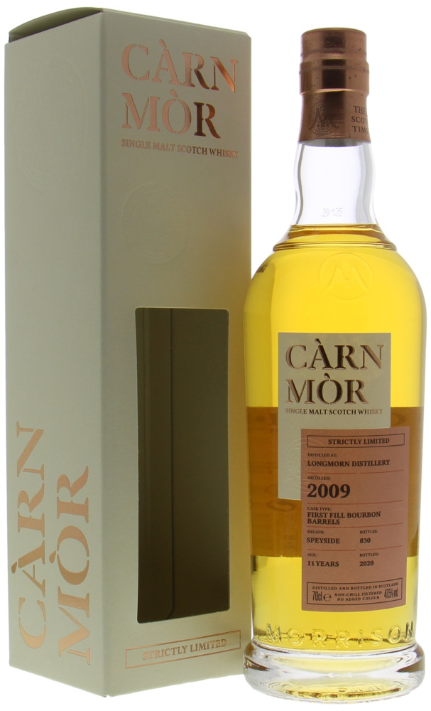 Longmorn - 11 Years Old Càrn Mòr Strictly Limited Edition 47.5% 2009 In Orginal Box