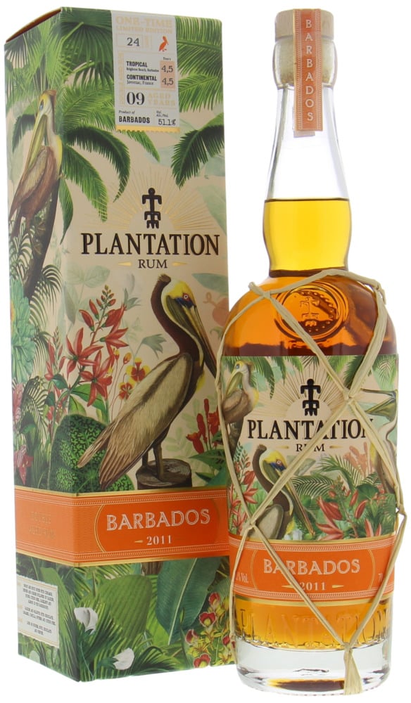 Plantation Rum - Barbados 9 years Old One Time Limited Edition 51.1% 2011 In Orginal Box