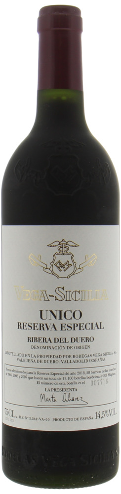 Vega Sicilia - Reserva Especiale release 2018 2018 Perfect