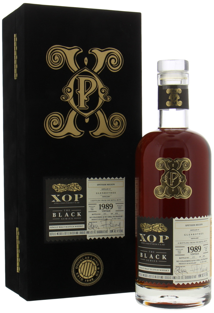 Glenrothes - 30 Years Old XOP The Black Series DL14056 47.5% 1989 In Original Box