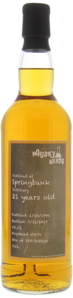 Springbank - 21 Years Old WhiskyNerds Cask 471 58.1% 1996 NO OC 10002