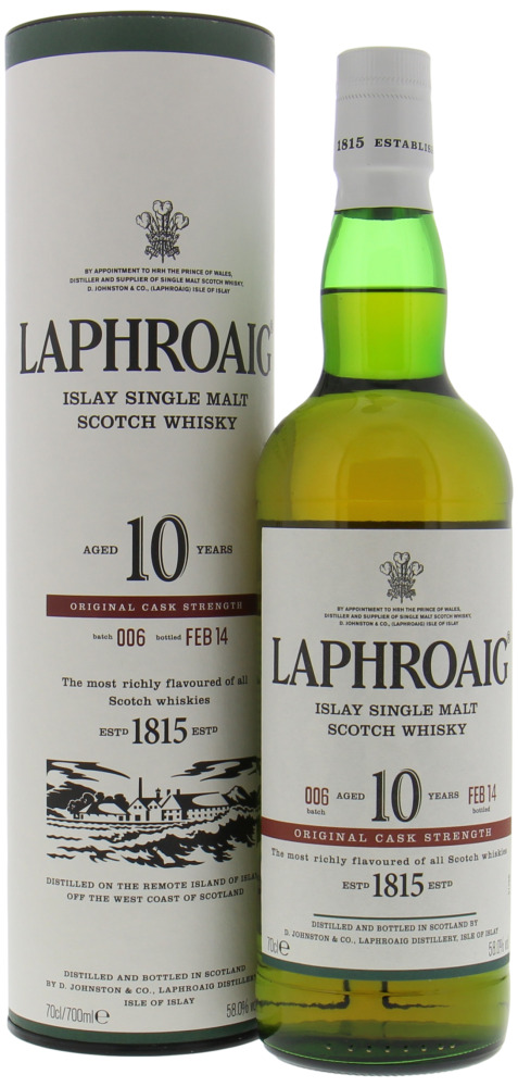 Laphroaig - 10 Years Old Cask Strength Batch #006 58% NV In Original Container 10002
