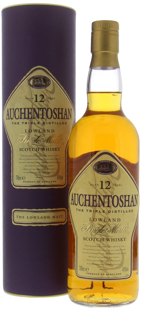 Auchentoshan - 12 Years Old Triple Distilled Kite Shaped Label 43% NV In Original Container 10002