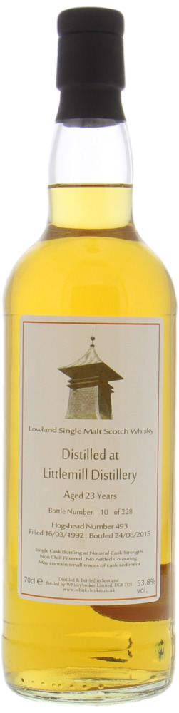 Littlemill - 23 Years Old Whiskybroker Cask 493 53.8% 1992 Perfect 10018
