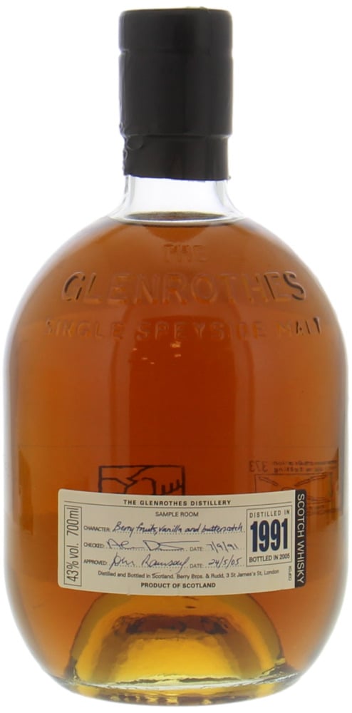 Glenrothes - 1991 Approved: 24.05.05 43% 1991 No Original Container Included!r
