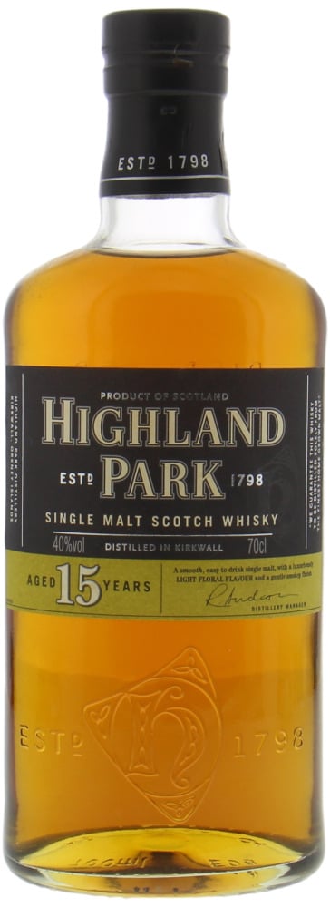 Highland Park - 15 Years Old 40% NV No Original Box Included!