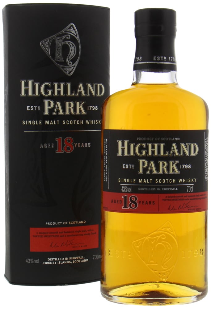 Highland Park - 18 Years Old Whisky Maker Label 43% NV In original Container
