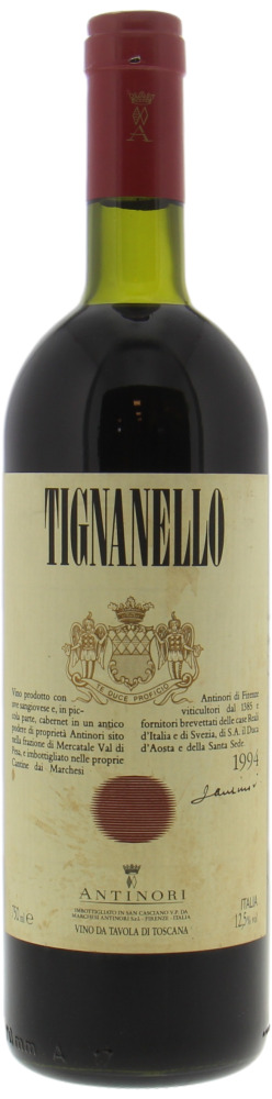 Antinori - Tignanello 1994 Top Shoulder or better
