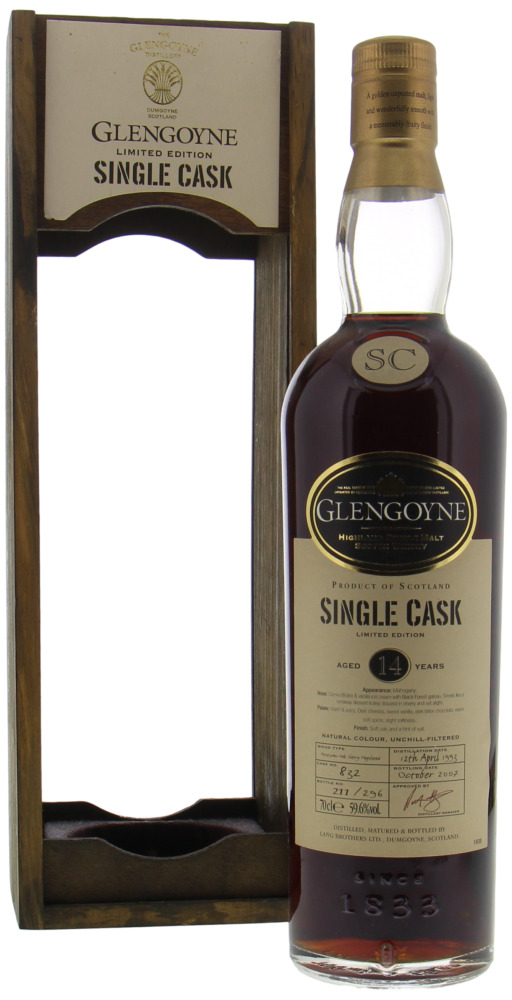 Glengoyne - 14 Years Old Single Cask 832 59.6% 1993 In orginal Container 10038