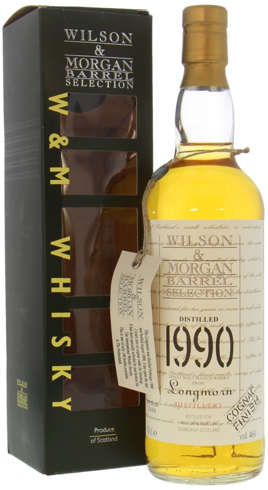 Longmorn - 16 Years Old Wilson & Morgan Barrel Selection 46% 1990 In Orginal Box
