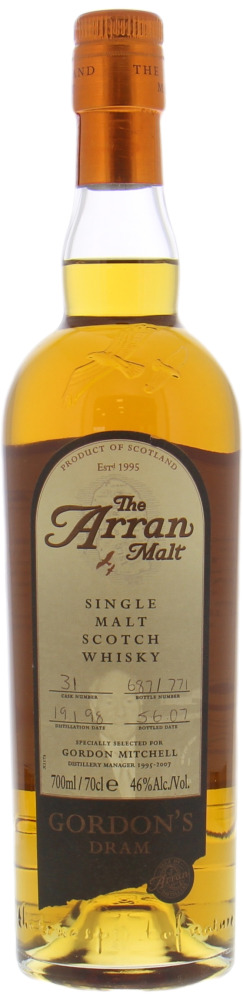 Arran - Gordon's Dram 9 Years Old Cask 31 46% 1998 No Original Box Included