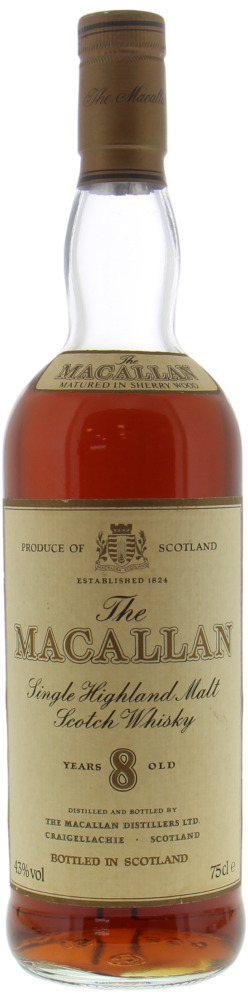 Macallan - 8 Years Old Sherry Wood Matured Cork Stopper 43% NV