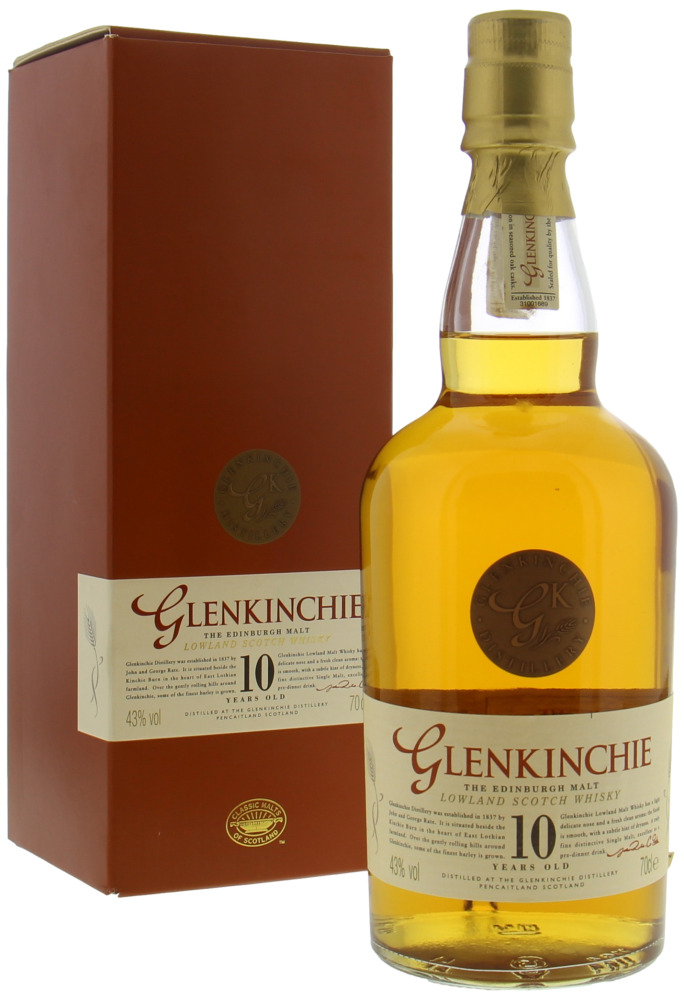 Glenkinchie - 10 Years Old The Edinburgh Malt Old Version 43% NV In Original Box