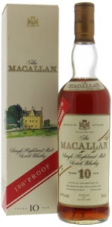 Macallan - 10 Years Old 100 Proof on Red Sticker 57% NV