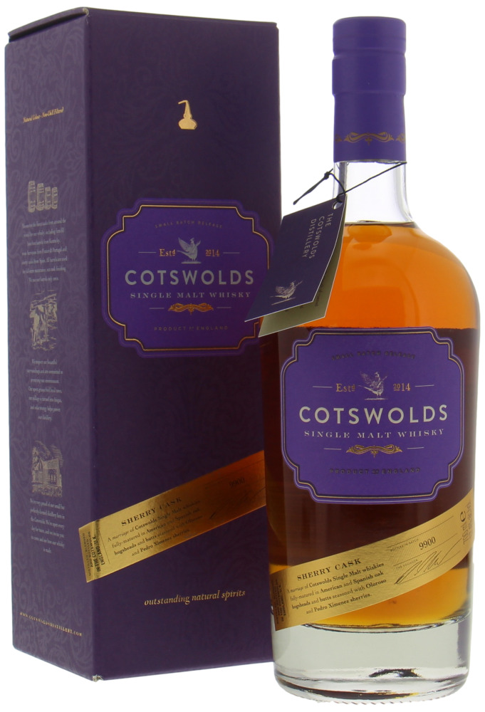 Cotswolds Distillery - Small Batch Release Sherry Cask Matured 57.4% NV In Original Box