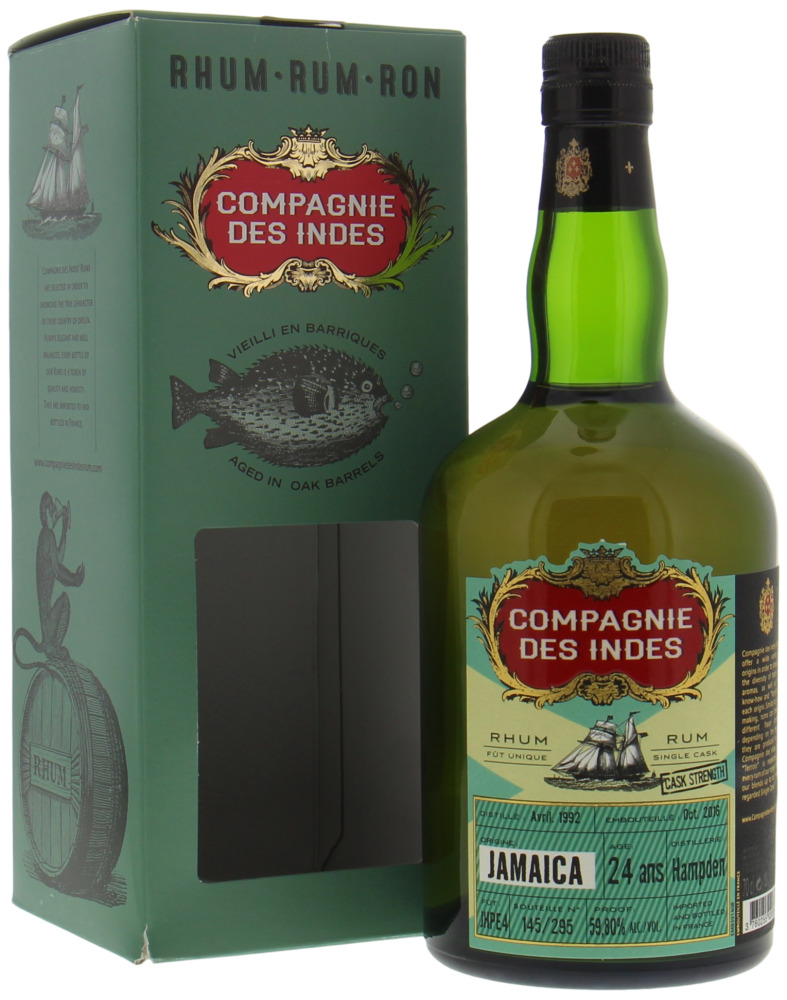 Hampden - Compagnie des Indes 24 Year Old Single Cask JHPE4 59.8% 1992 In Orginal Box 10056