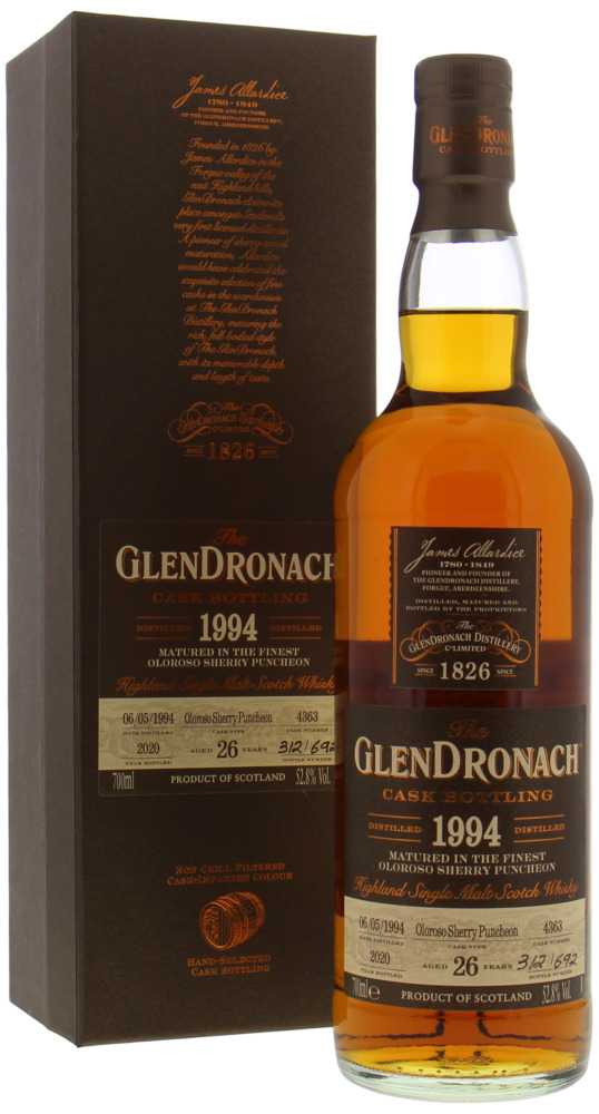Glendronach - 26 Years Old Batch 18 Cask 4363 52.8% 1994