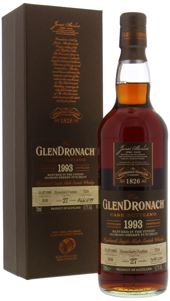 Glendronach - 27 Years Old Batch 18 Cask 7276 53.7% 1993 In Orginal Box