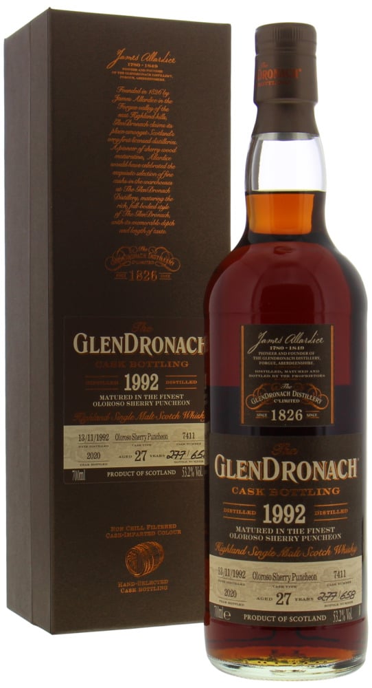 Glendronach - 27 Years Old Batch 18 Cask 7411 53.2% 1992 In Orginal Box