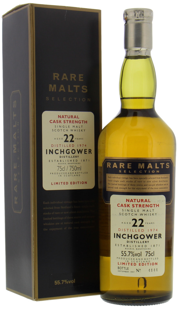 Inchgower - 22 Years Old Rare Malts Selection 55.7% 1974 In Original Wooden Case 10056
