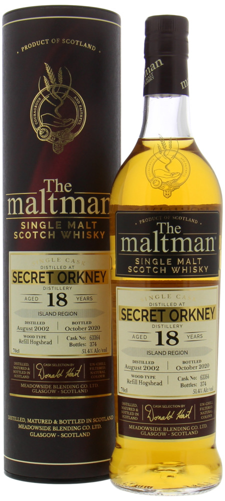 Highland Park - 18 Years Old The Maltman Secret Orkney Cask 63364 51.4% 2002